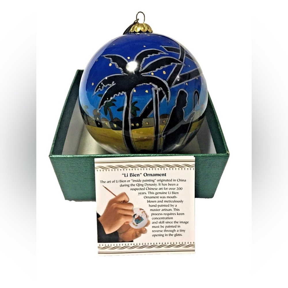 Pier 1 Imports Li Bien Nativity Jesus Christmas Ornament 2015 Hand Painted Large
